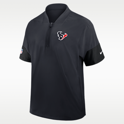 Houston Texans Sideline Coach Men's Nike NFL 1/2-Zip Short-Sleeve Jacket