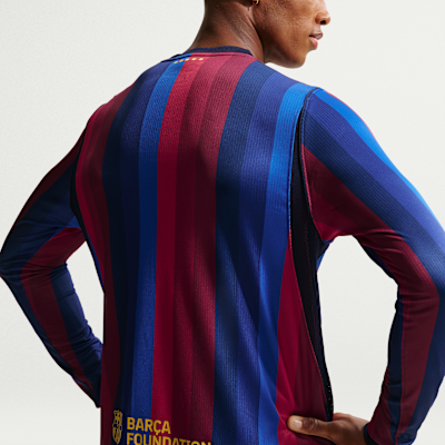 Футбольная футболка мужская Nike FC Barcelona 2026/27 Stadium Home Dri-FIT Replica Long-Sleeve Jersey