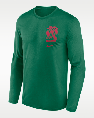 Мужская футболка Mexico National Baseball Team 2026 World Baseball Classic 2-Hit Legend Nike Dri-FIT Long-Sleeve