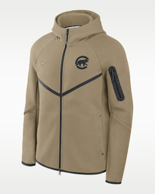 Мужская куртка Chicago Cubs Tech Fleece Windrunner Nike MLB Full-Zip Hooded для бега