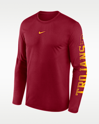 Мужская футболка USC Primetime Stack Legend Nike Dri-FIT College Long-Sleeve