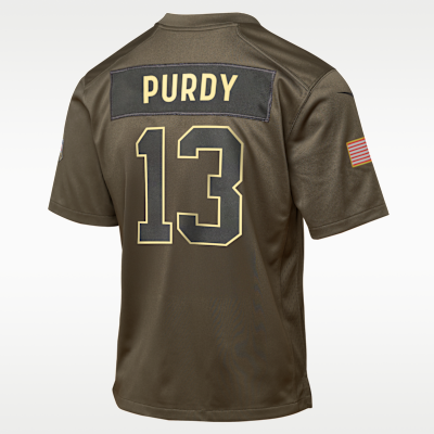 Brock Purdy San Francisco 49ers Salute to Service Big Kids’ Nike NFL Game Jersey
