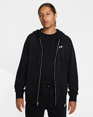 Nike Hoodie em tecido moletão com fecho completo Nike Club para homem
