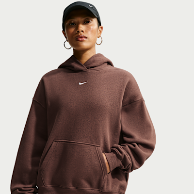 Nike Studio Fleece Orta Kalınlıkta Oversize Kapüşonlu Kadın Sweatshirt'ü görsel 3