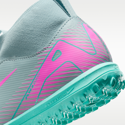 Tacos de fútbol para pasto sintético (turf) de corte high para niños de preescolar y grandes Nike Jr. Mercurial Superfly 10 Academy