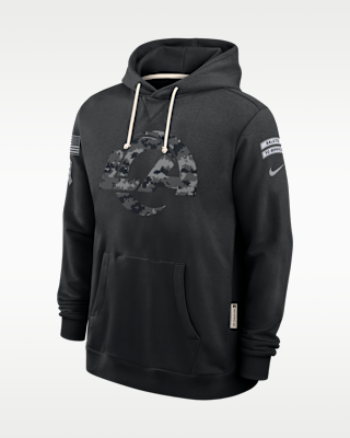 Мужское худи Los Angeles Rams Salute to Service Sideline Nike Dri-FIT NFL Pullover Hoodie