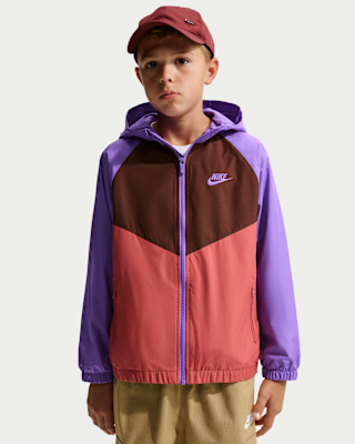 Детская куртка Nike Sportswear Windrunner Big Kids' Hooded Repel для бега