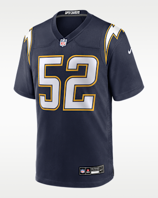 Мужские джерси Khalil Mack Los Angeles Chargers Nike NFL Game Jersey