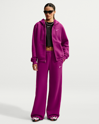 Женские  Nike Studio Fleece Medium Weight Mid-Rise Wide-Leg Pants