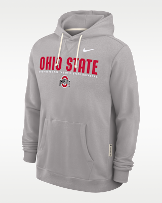 Мужское худи Ohio State Sideline Nike Dri-FIT College Pullover Hoodie