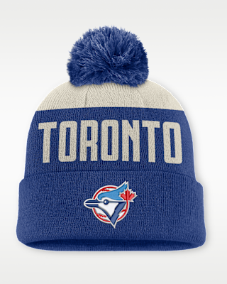 Мужские Toronto Blue Jays Cooperstown Peak Nike MLB Cuffed Pom Beanie
