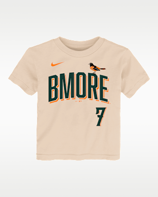 Детская футболка Jackson Holliday Baltimore Orioles City Connect Toddler Nike MLB