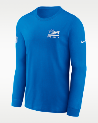 Мужская футболка Detroit Lions Sideline Team Issue Nike Dri-FIT NFL Long-Sleeve