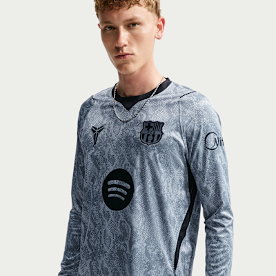 Nike FC Barcelona 2026/27 Stadyum Kaleci Deplasman Kobe Dri-FIT Erkek Futbol Taraftar Forması