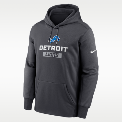 Detroit Lions Toss Sweep Men’s Nike Therma NFL Pullover Hoodie