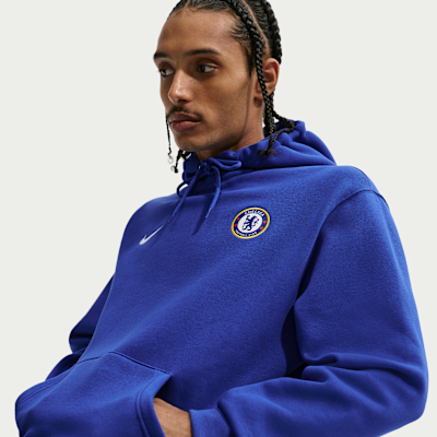 Nike Chelsea FC Club Nike Erkek Kapüşonlu Futbol Sweatshirt'ü görsel 3