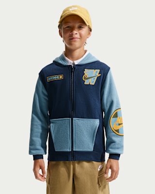 Детское худи Nike Sportswear Club Big Kids' Fleece Full-Zip Hoodie