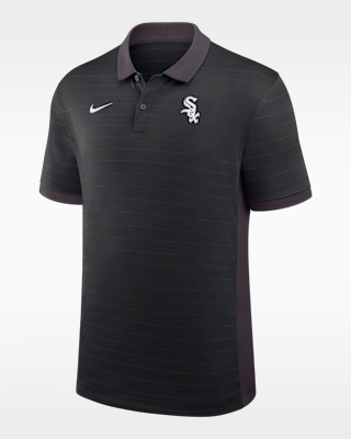 Мужские  Chicago White Sox Authentic Collection Striped Victory Nike Dri-FIT MLB Polo