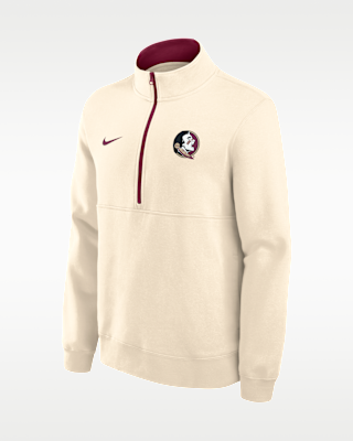 Мужские Florida State Primetime Primary Logo Nike College 1/2-Zip Crew