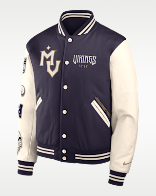 Мужская куртка Minnesota Vikings Rivalries Collection Nike NFL Full-Snap Varsity