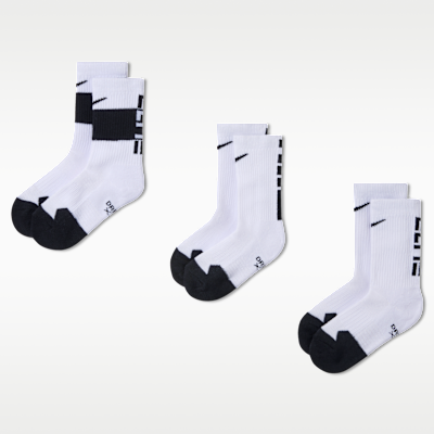 Nike Dri-FIT Elite Little Kids' Crew Socks (3 Pairs)
