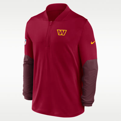 Playera Nike Dri-FIT de la NFL de medio cierre para hombre Washington Commanders Feel the Pressure