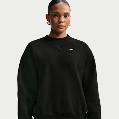 Nike Studio Kalın Fleece Kadın Oversize Crew Üst görsel 3