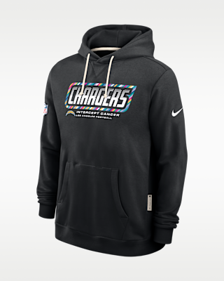 Мужское худи Los Angeles Chargers Crucial Catch Sideline Standard Issue Nike Dri-FIT NFL Pullover Hoodie