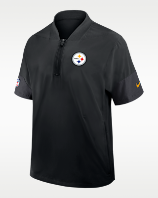 Мужская куртка Pittsburgh Steelers Sideline Coach Nike NFL 1/2-Zip Short-Sleeve