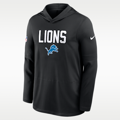 Playera con gorro de manga larga Nike Dri-FIT de la NFL para hombre Detroit Lions Pass Accuracy