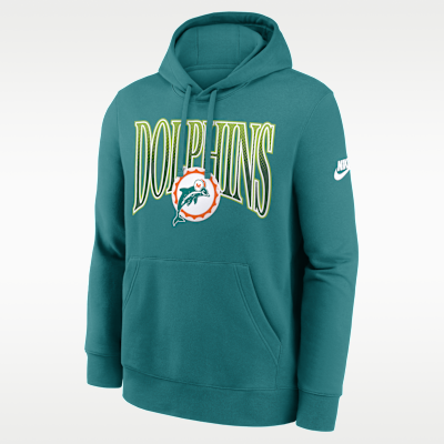 Sudadera con gorro sin cierre Nike de la NFL para hombre Miami Dolphins Rewind Club