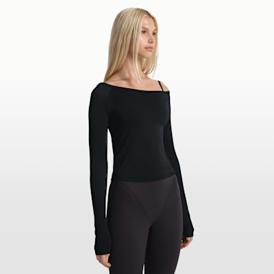 NikeSKIMS Stretch Knit Women's Off-Shoulder Long-Sleeve Top