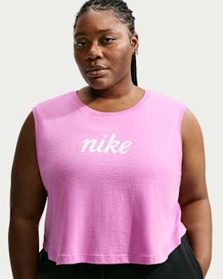 Женские  Nike Sportswear Club Loose Cropped Tank Top (Plus Size)