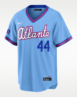 Мужские джерси Hank Aaron Atlanta Braves City Connect Nike MLB Stadium Jersey