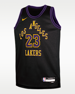Детские джерси LeBron James Los Angeles Lakers City Edition Big Kids' Nike NBA Swingman Jersey