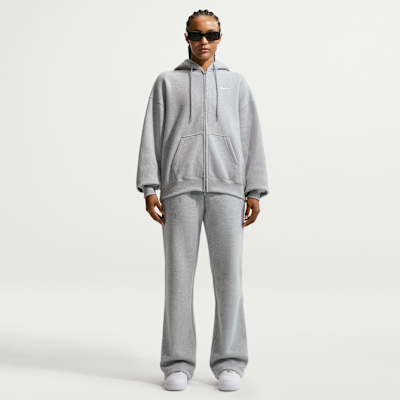 Nike Studio Fleece Orta Kalınlıkta Fermuarlı Oversize Kapüşonlu Kadın Sweatshirt'ü görsel 4