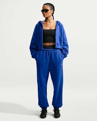 Женские Nike Studio Fleece Medium Weight High-Rise Oversized Cuffed Pants