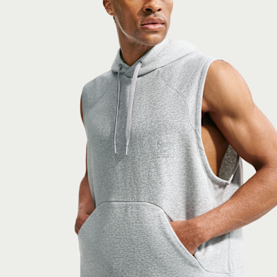 Nike N.A.C. Dri-FIT Fleece Kolsuz Kapüşonlu Erkek Antrenman Üstü görsel 3