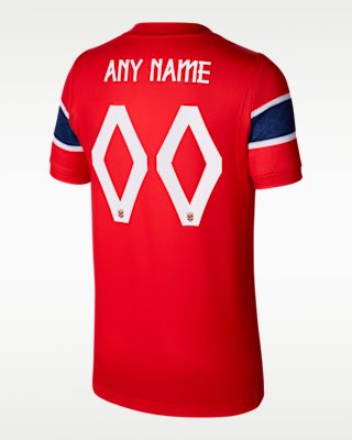 Детские джерси Norway 2026 Stadium Home Big Kids' Nike Dri-FIT Soccer Replica Custom Jersey By You
