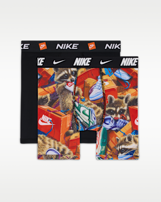Подростковые  Nike Big Kids' Dri-FIT Printed Long Boxer Briefs (2-Pack)