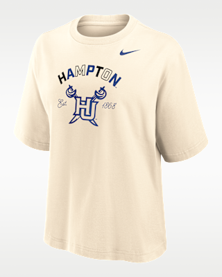 Женская футболка Nike College (Hampton University) Boxy Cotton