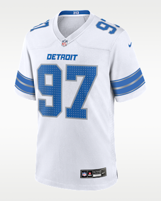 Мужские джерси Aidan Hutchinson Detroit Lions Nike NFL Game Football Jersey для футбола