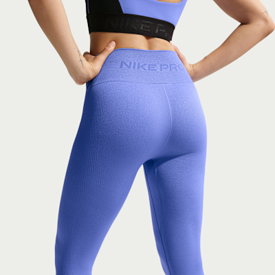 Nike Pro Seamless Yüksek Belli Bilek Üstü Kadın Taytı görsel 3