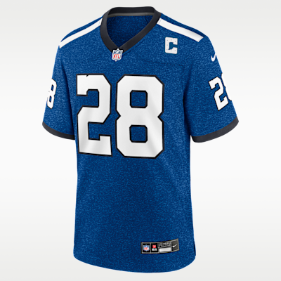 Jersey de fútbol americano Nike de la NFL Game para hombre Jonathan Taylor Indianapolis Colts