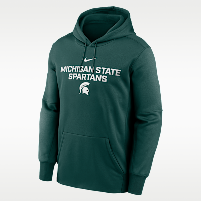 Michigan State Team Stacked Men’s Nike Therma College Pullover Hoodie