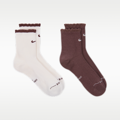 Nike Everyday Elevated Yuvarlatılmış Boğazlı Micro-Crew Çoraplar (2 Çift) görsel 3