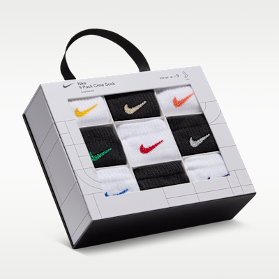 Nike Feiertage-Crew-Socken-Box-Set für jüngere Kinder (9 Paar)