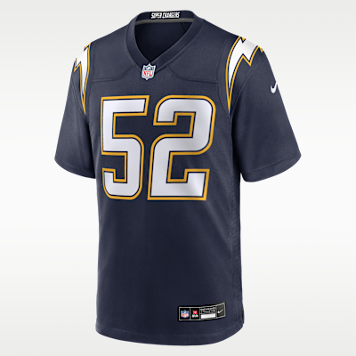 Jersey Nike de la NFL Game para hombre Khalil Mack Los Angeles Chargers
