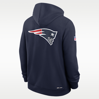 Sudadera con gorro Nike Dri-FIT de la NFL de cierre completo para hombre New England Patriots Utility Player Sideline