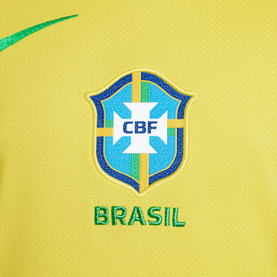 Jersey de fútbol Nike Dri-FIT Replica de Brasil (selección femenina) local 2025 Stadium para niños talla grande